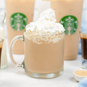 Generic iced beverage with premium white chocolate mocha sauce.