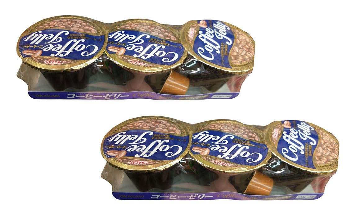 Generic Japanese Coffee Jelly packaging front highlights a 6-cup set for easy entertaining.