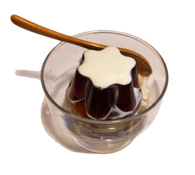 Generic Japanese Coffee Jelly with cream enhances sweetness and visual contrast.