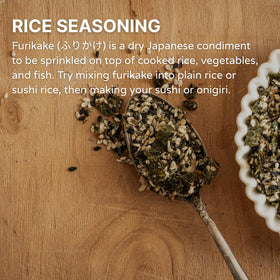 Generic Furikake Nori Komi close-up showing seaweed and sesame notes for savory crunch