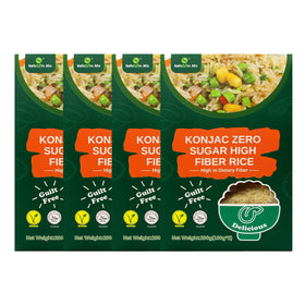 Generic Ketoslim Mo high-fiber Konnyaku rice, front view, keto-friendly low-calorie base for meals.