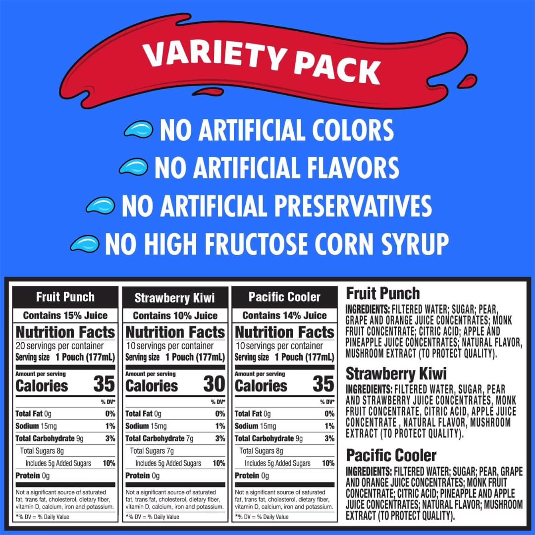 Generic Kids Juice Box Variety Pack strawberry kiwi 6oz bottle for on-the-go snacks