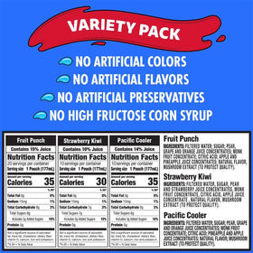 Generic Kids Juice Box Variety Pack strawberry kiwi 6oz bottle for on-the-go snacks