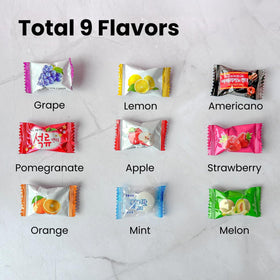 Generic Korean fruit candy strawberry flavor piece brightens desks and snack bowls