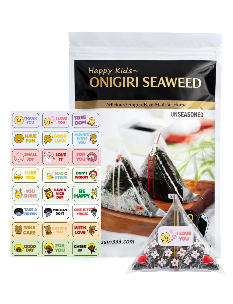 Generic Korean seaweed wrappers for triangular onigiri sheets keep crisp for lunch prep.
