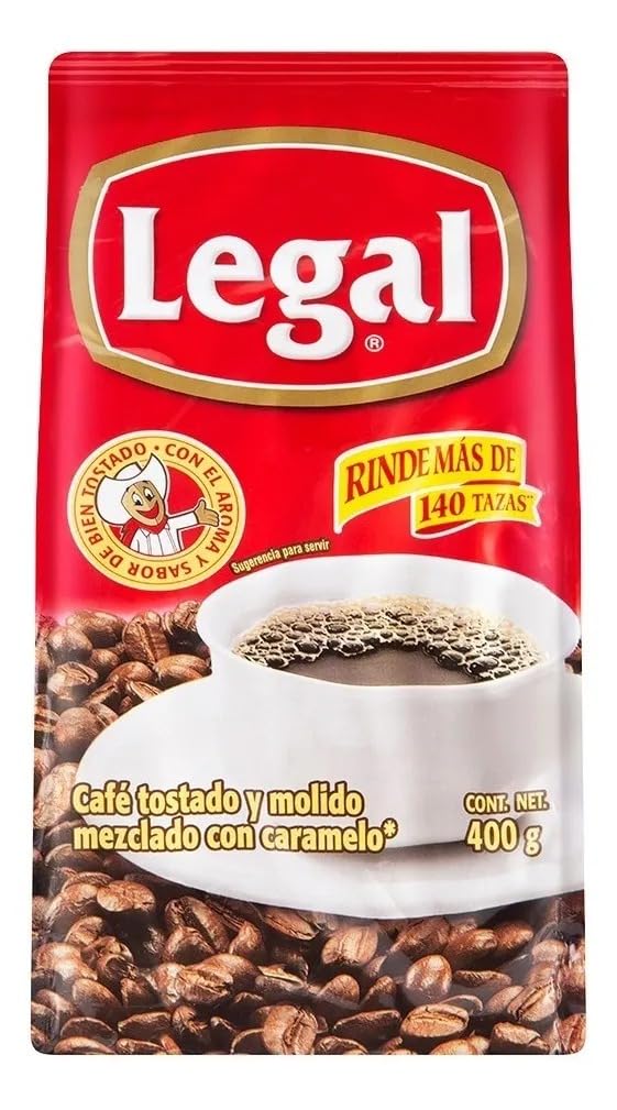 Generic Legal roasted coffee caramel pack, ideal for fresh daily brews.