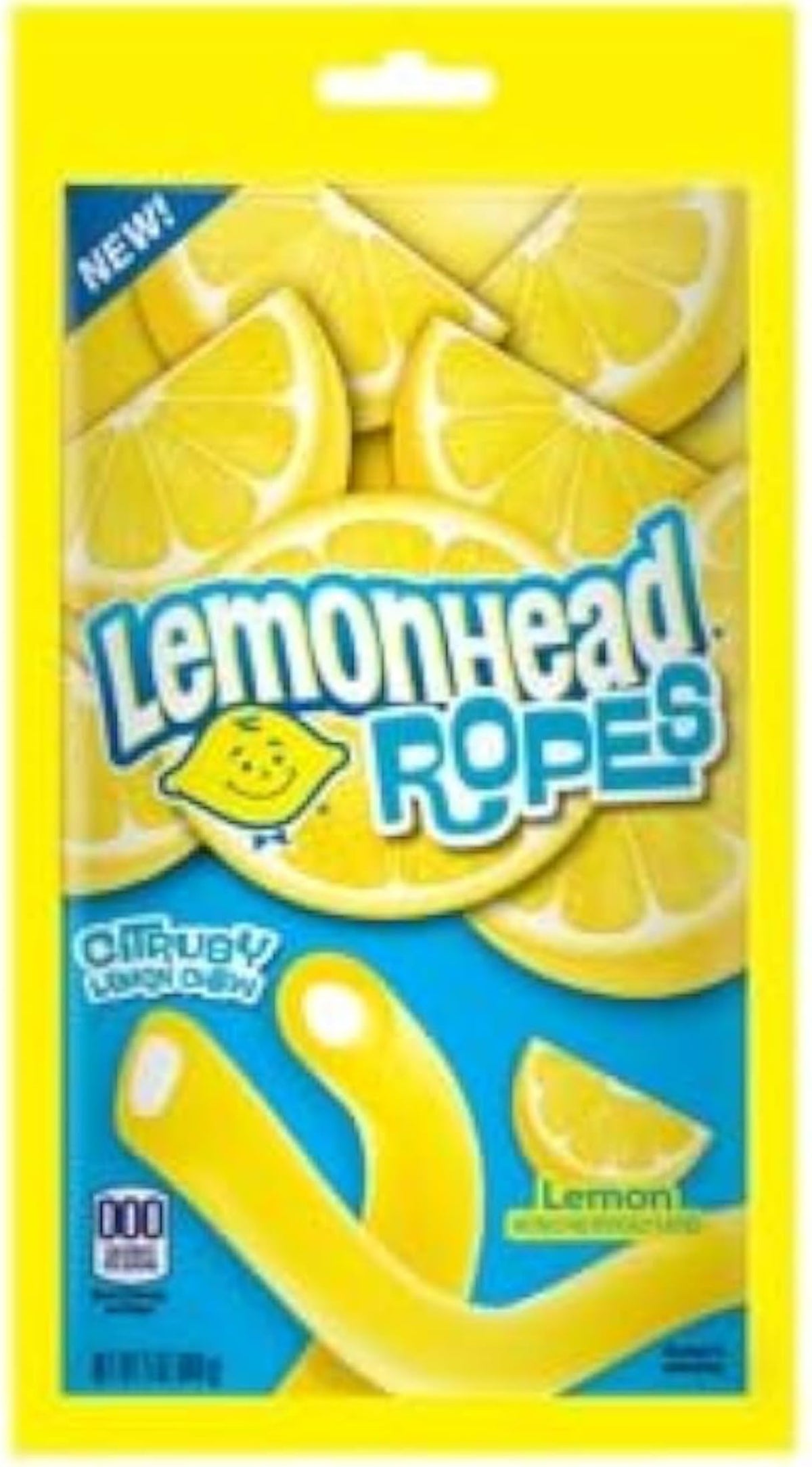 Generic Lemon Ropes soft chewy texture close-up highlights tangy lemon flavor.