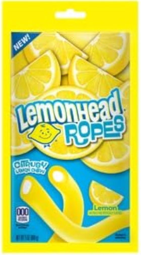 Generic Lemon Ropes soft chewy texture close-up highlights tangy lemon flavor.