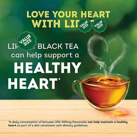 Hot Liptonnnsss black tea brewed in a mug.