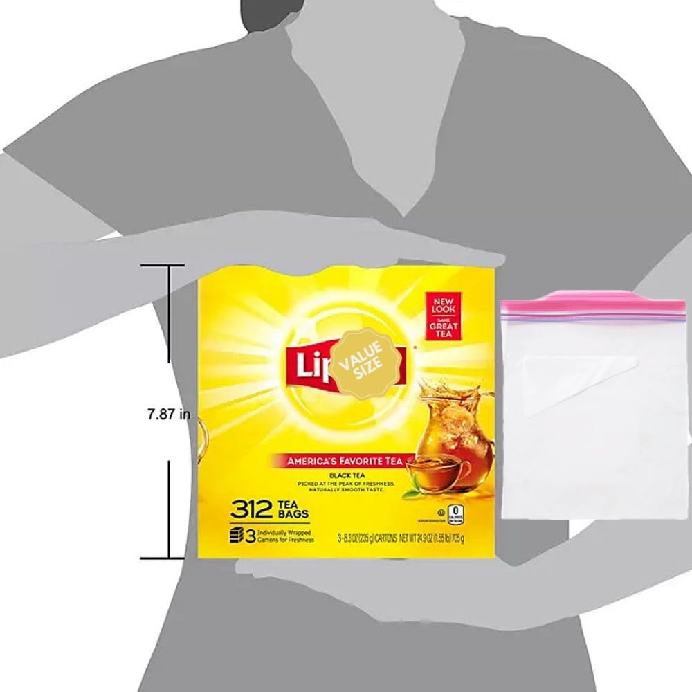 Liptonnnsss tea bags close-up highlighting premium quality and inviting aroma.