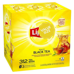 Generic Liptonnnsss tea bags packaging with three-carton box for easy storage.