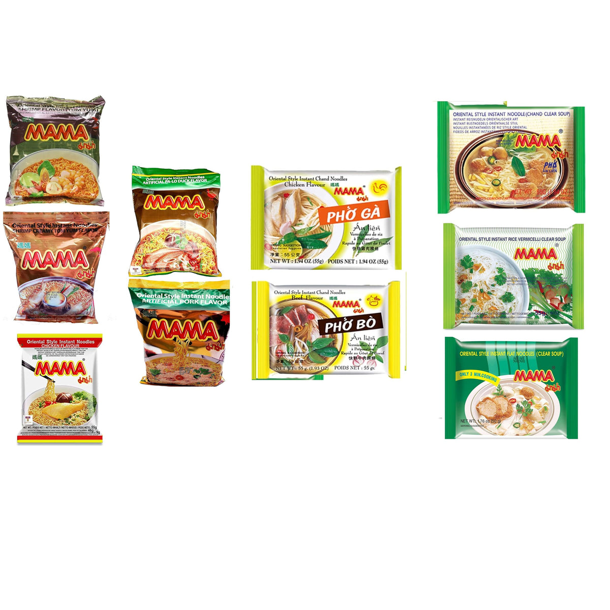 Generic Mama flavor-variety-bundle offers diverse quick meals