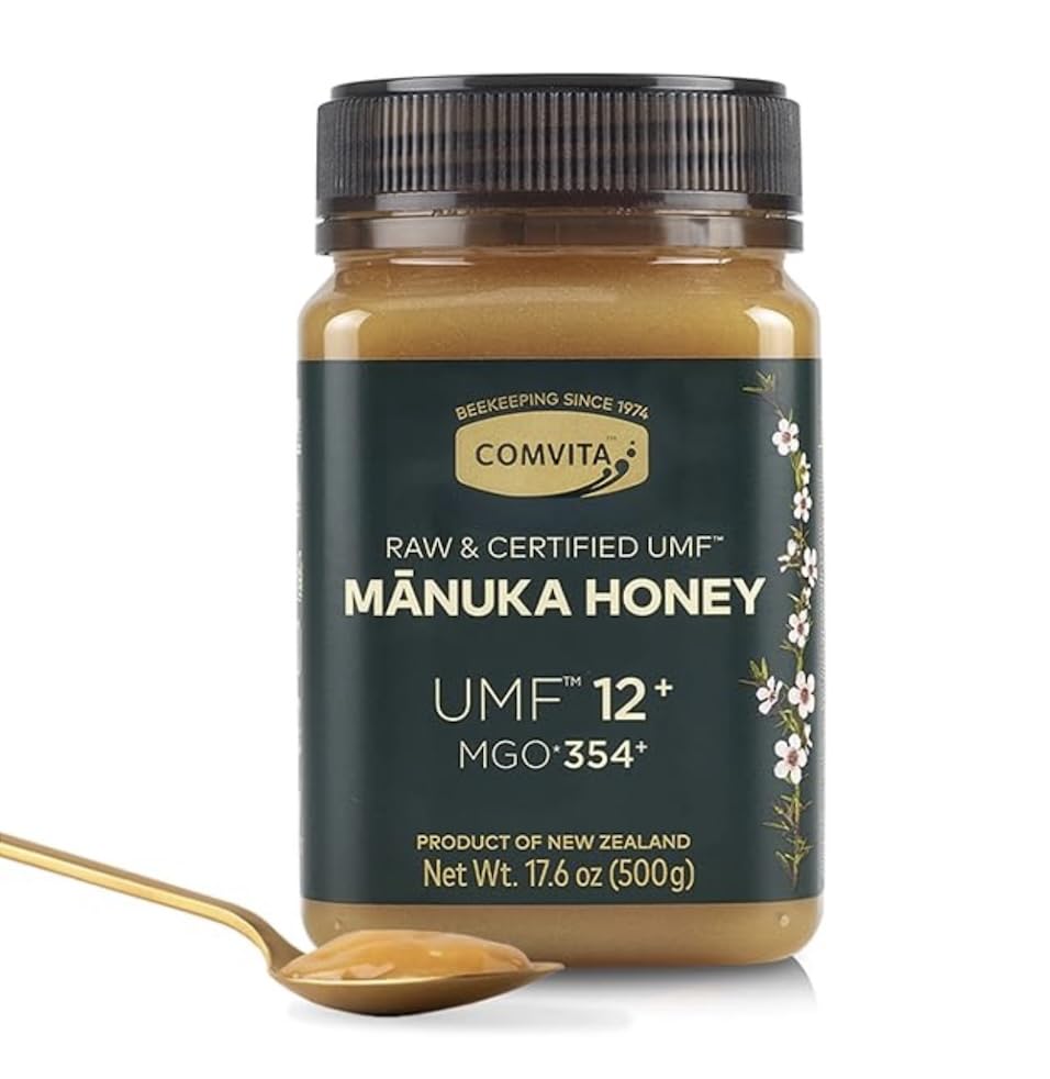 Generic Manuka honey jar label—ideal for tea and daily use.
