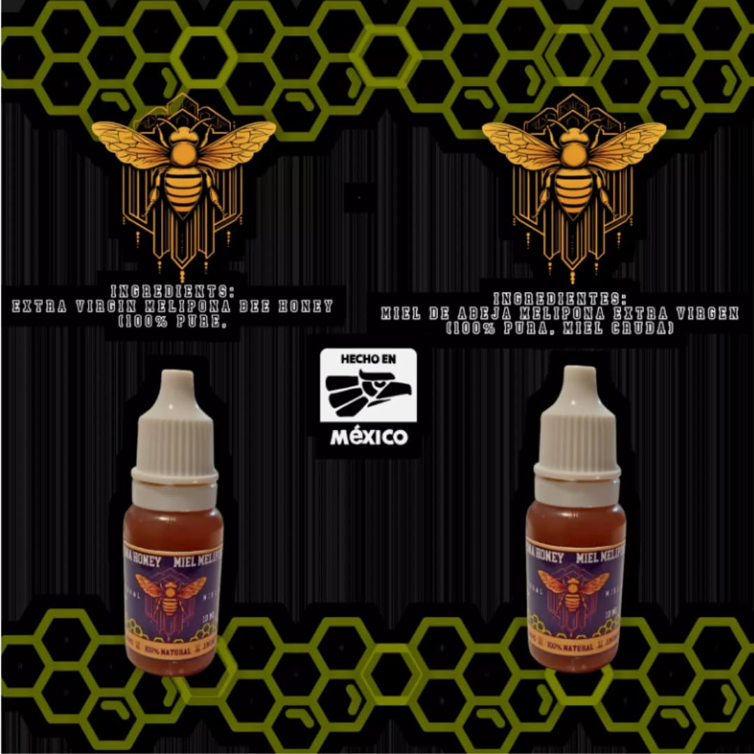 Generic Melipona honey label artisanal communicates purity and handcrafted quality