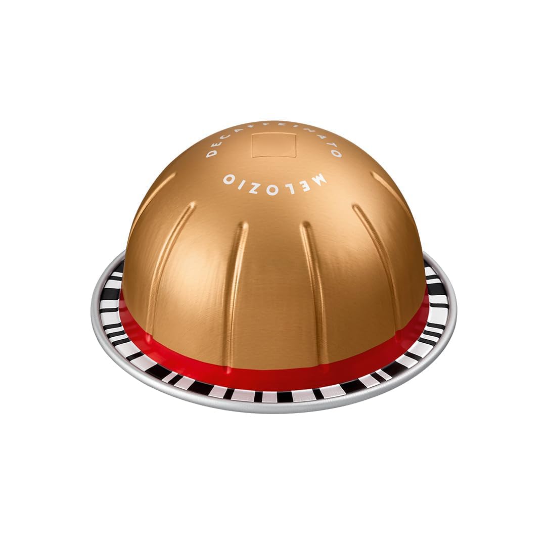Melozio Decaffeinato capsules—smooth, balanced decaf espresso for home use.