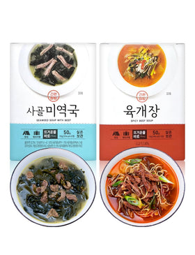 Generic miyeokguk freeze-dried soup cubes in packaging for quick, convenient meals.
