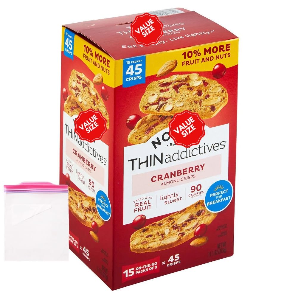 Generic Noniis Cranberry Almond Crisps close-up emphasizes crispy, lightly sweet texture.