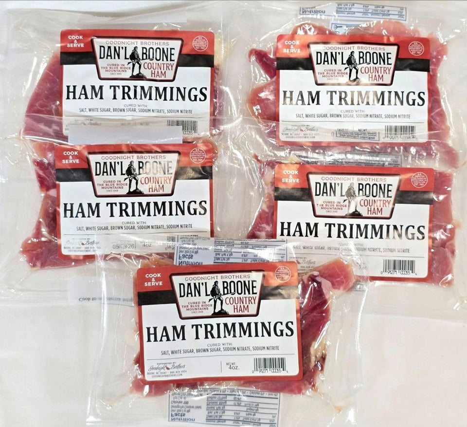 Generic North Carolina Mountain Ham Trimmings slices ideal for quick breakfasts on toast.