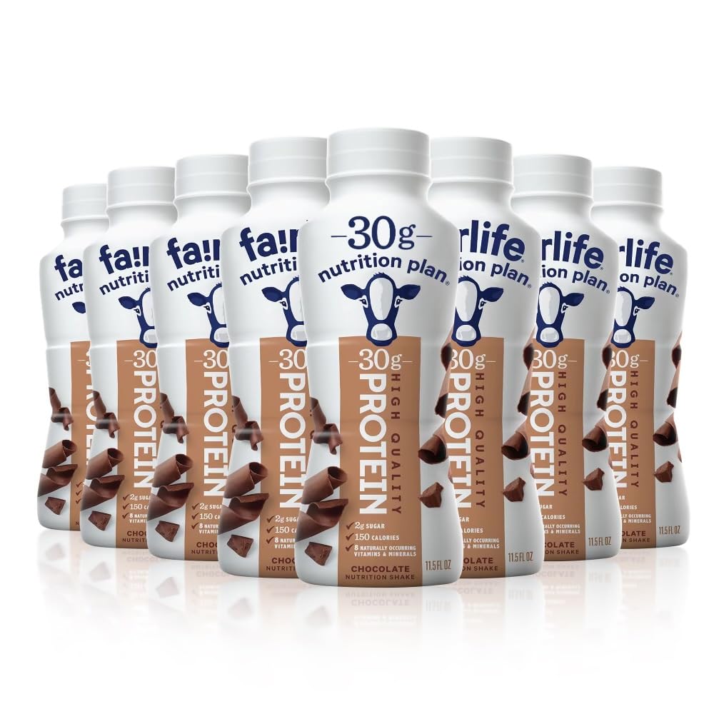 Generic Nutrition Plan Chocolate shake bottle showing 30g protein per serving.