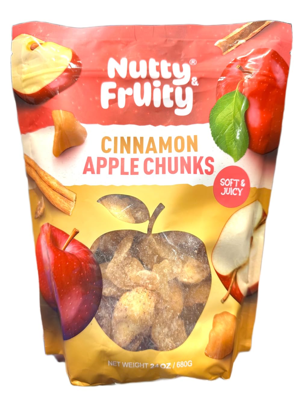 Generic Nutty Fruity Cinnamon Apple Chunk bag with soft, chewy pieces for on-the-go snacking