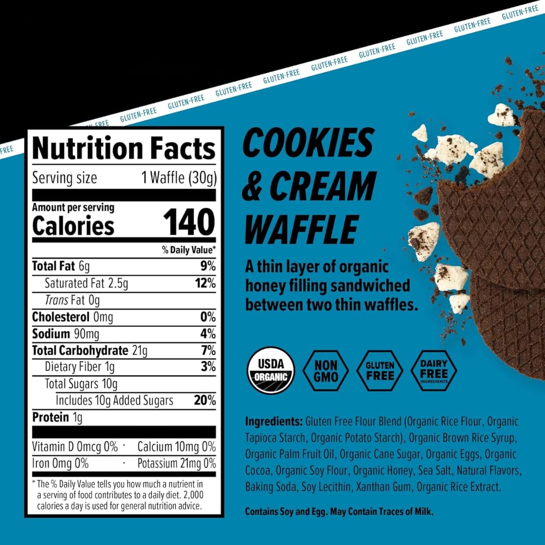 Generic Organic Honey Waffle Stroopwafels individually wrapped for easy transport during training