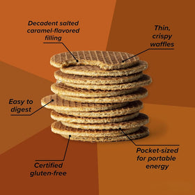 Generic Organic Honey Waffle Stroopwafels vanilla flavor close-up ideal post-run snack