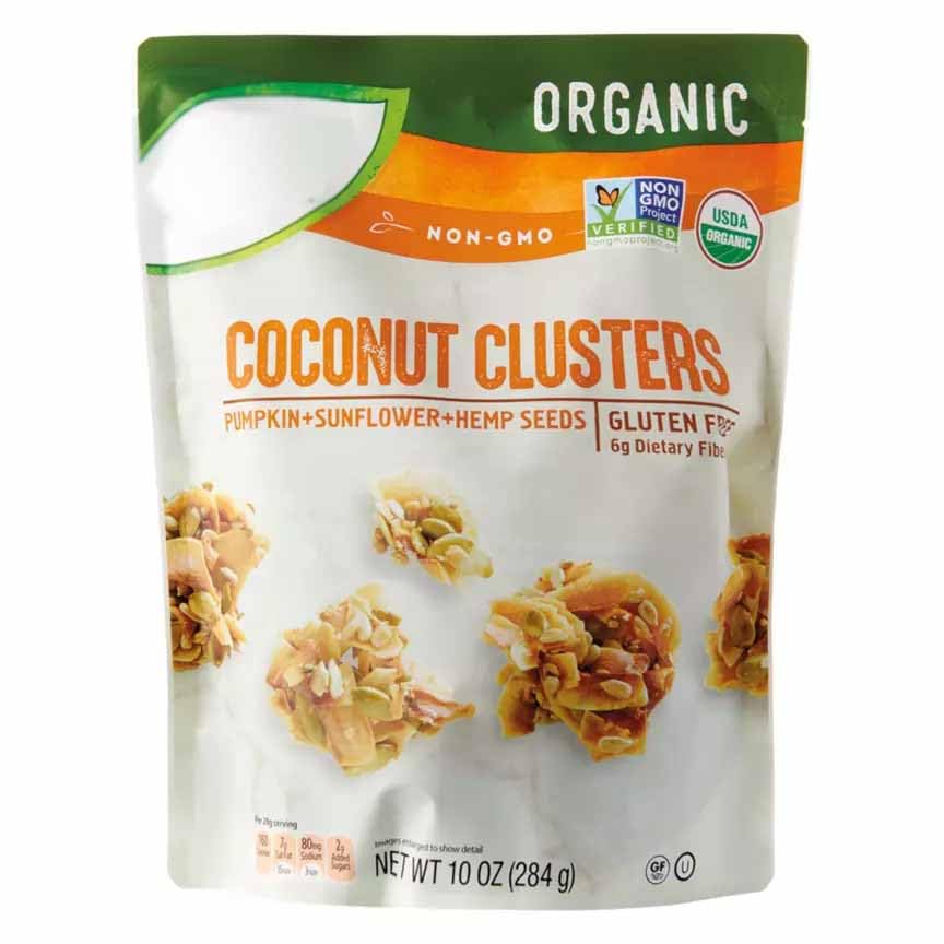 Generic Organic Keto Coconut Clusters 10 oz bag for on-the-go keto snacking