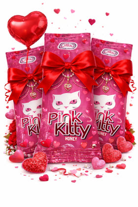 Generic Pink Kitty Honey bottle display for daily self-care moments.
