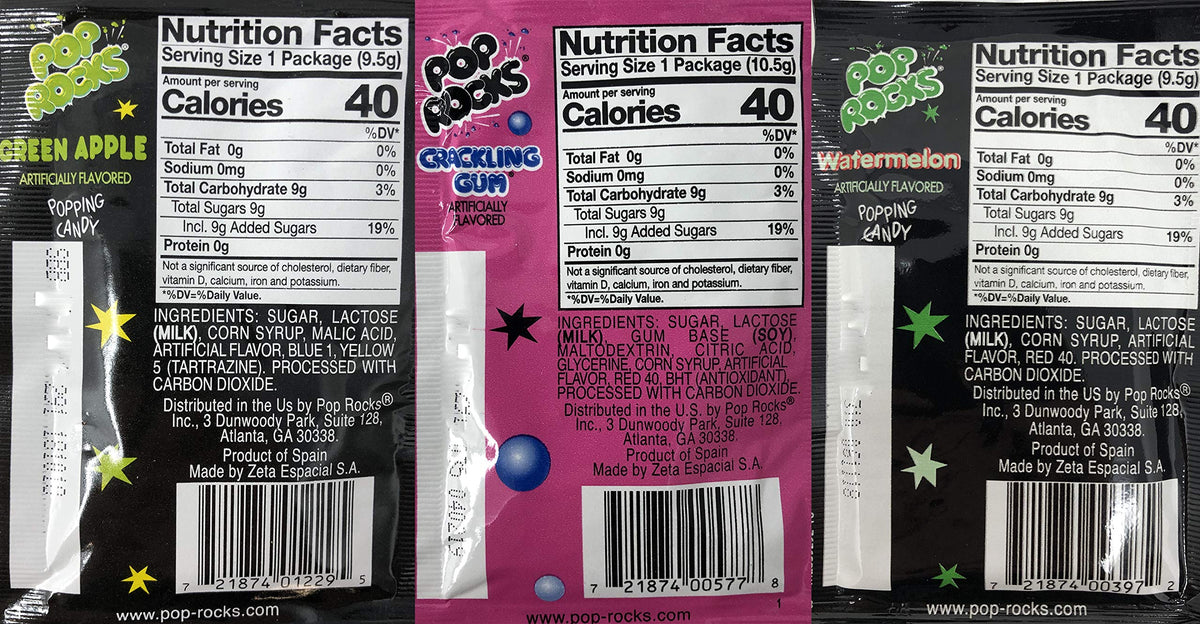 Generic Pop Rocks round popping candies offer a vibrant crunchy experience