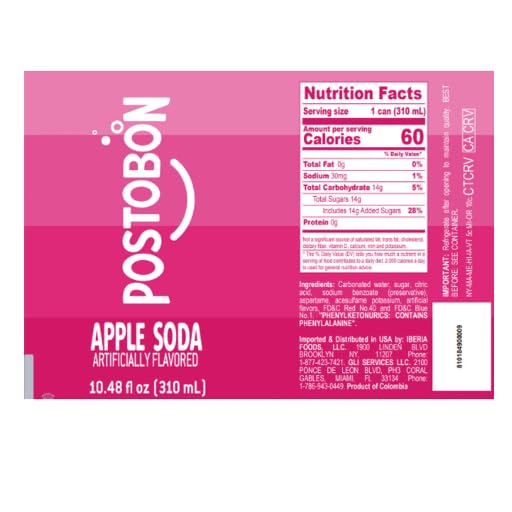 Postobón Manzana can pouring, ideal for gatherings and sharing.