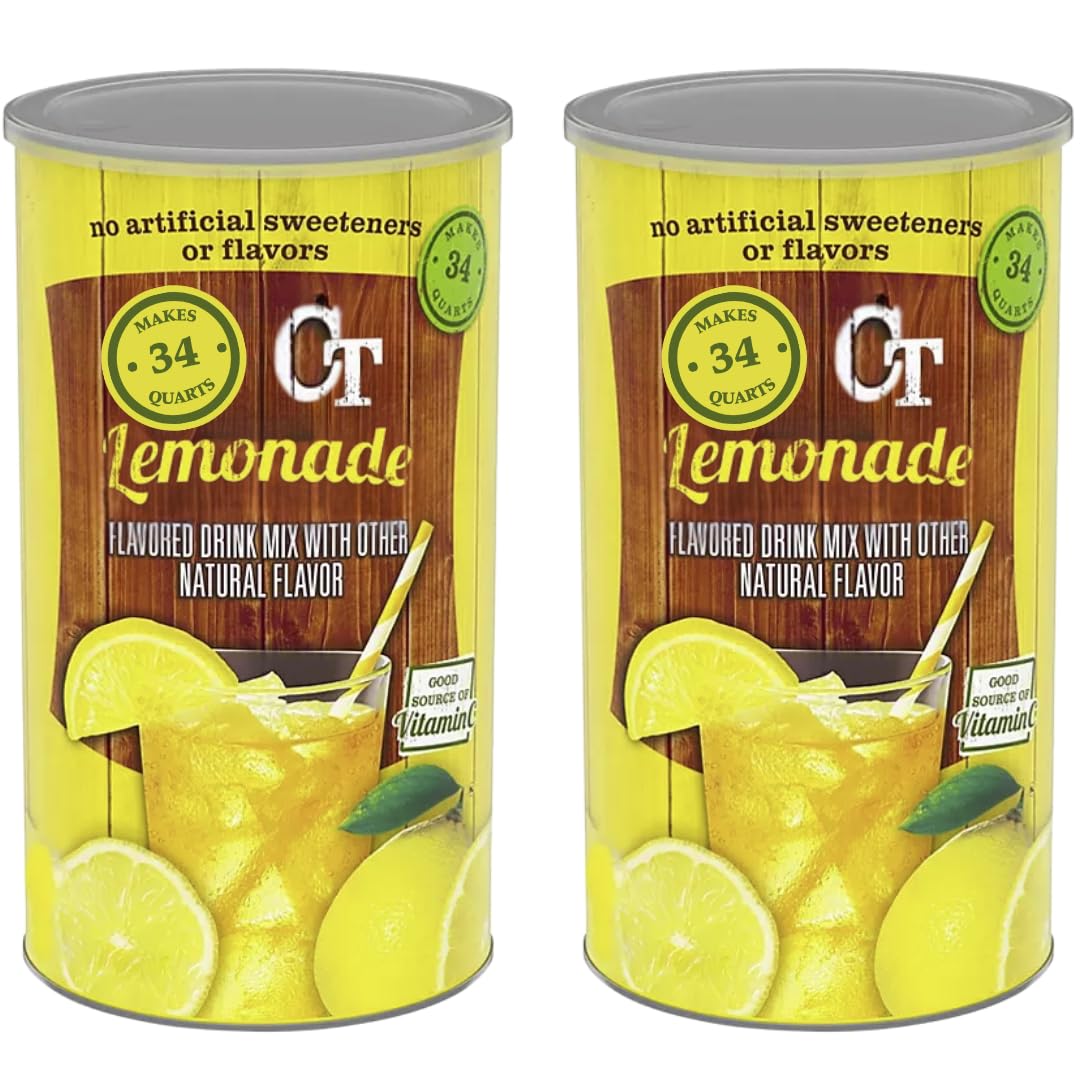 Generic powdered lemonade drink mix 82 oz pour; convenient scoop for quick drinks