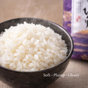 Generic Premium Koshihikari Rice Niigata cooked bowl reveals fluffy, moist grains
