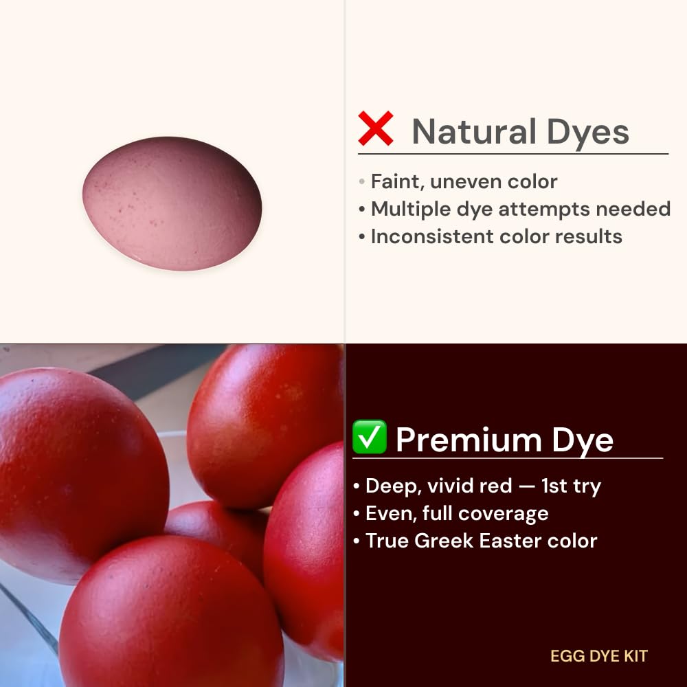 Generic protective gloves and dye table cover for mess-free Easter egg decorating.