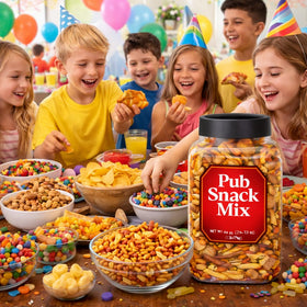 Generic Pub Snack Mix honey mustard sesame chips ready to share at events.