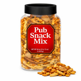 Generic Pub Snack Mix honey mustard twistix in a bowl, perfect for gatherings.