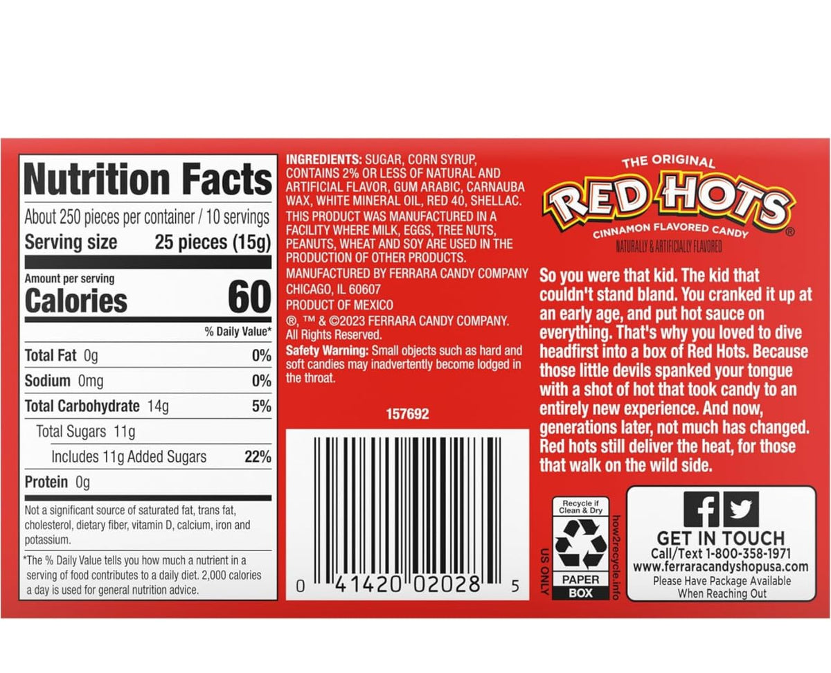 Generic Cinnamon Imperial Candy, individually wrapped for fresh taste anytime