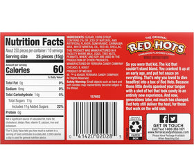 Generic Cinnamon Imperial Candy, individually wrapped for fresh taste anytime