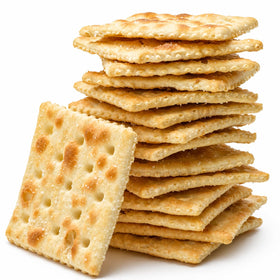 Generic Saltine Crackers offer versatile pairing for meals and snacks throughout the day.