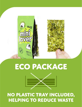 Generic seaweed sheets crumbled over rice for flavor