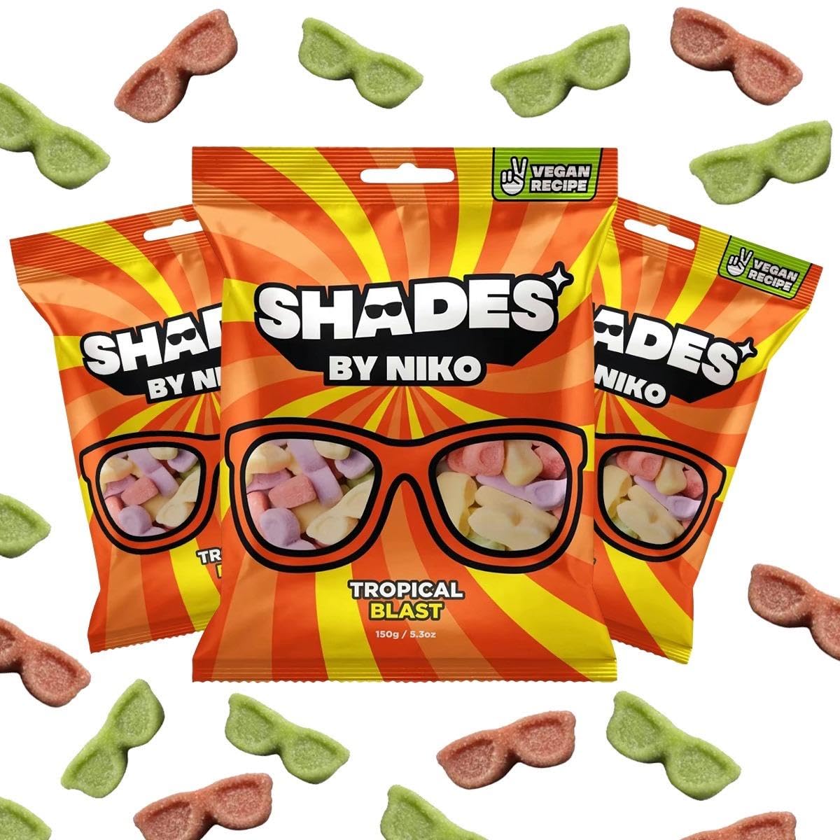 Shades by Niko straight up strawberry pack shows vibrant color.