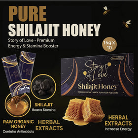 Generic Shilajit Honey amber jar close-up with creamy texture for easy drizzle.
