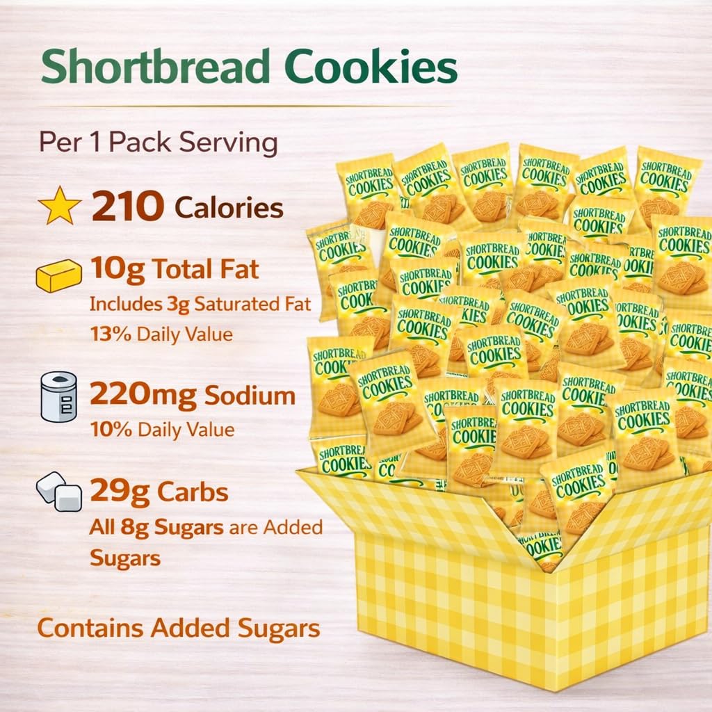 Generic Shortbread Individually Wrapped Snacks for freshness and easy gifting.