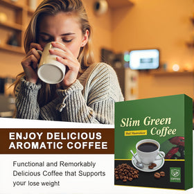 Close-up of Ganoderma extract next to coffee for premium blend.
