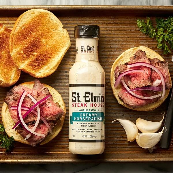 Generic Steak House Creamy Horseradish bottle pour ready for subs and roasts