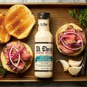 Generic Steak House Creamy Horseradish bottle pour ready for subs and roasts