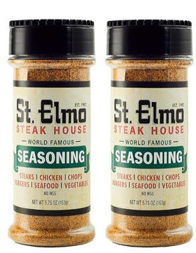 Generic Steak House Seasoning bottle closeup for bold flavor on grilled meats
