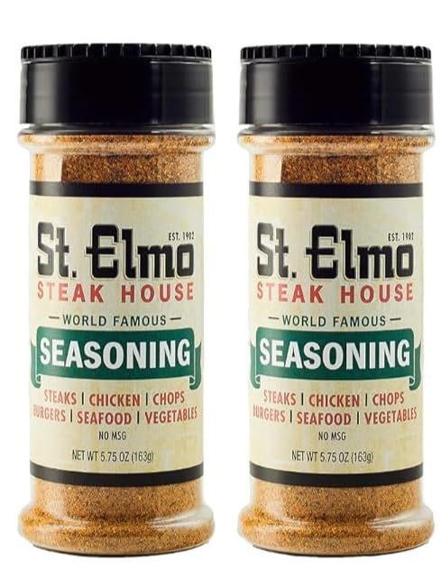 Generic Steak House Seasoning bottle closeup for bold flavor on grilled meats