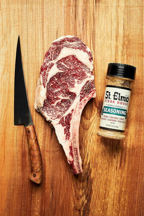 Generic Steak House Seasoning jar label showing versatile rub for steaks, burgers, and veggies