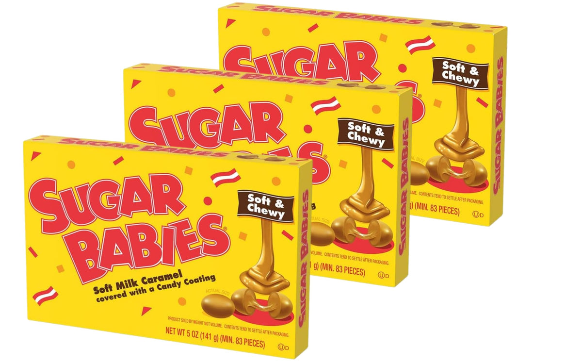 Generic Sugar Baby Theater Box 5oz 3-pack, front view, ideal for gifting.