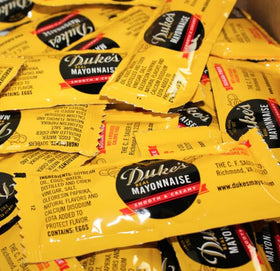 Generic sugar-free mayonnaise packets ideal for travel and on-the-go lunches.